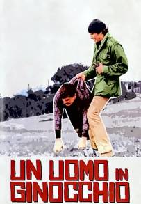 Un uomo in ginocchio